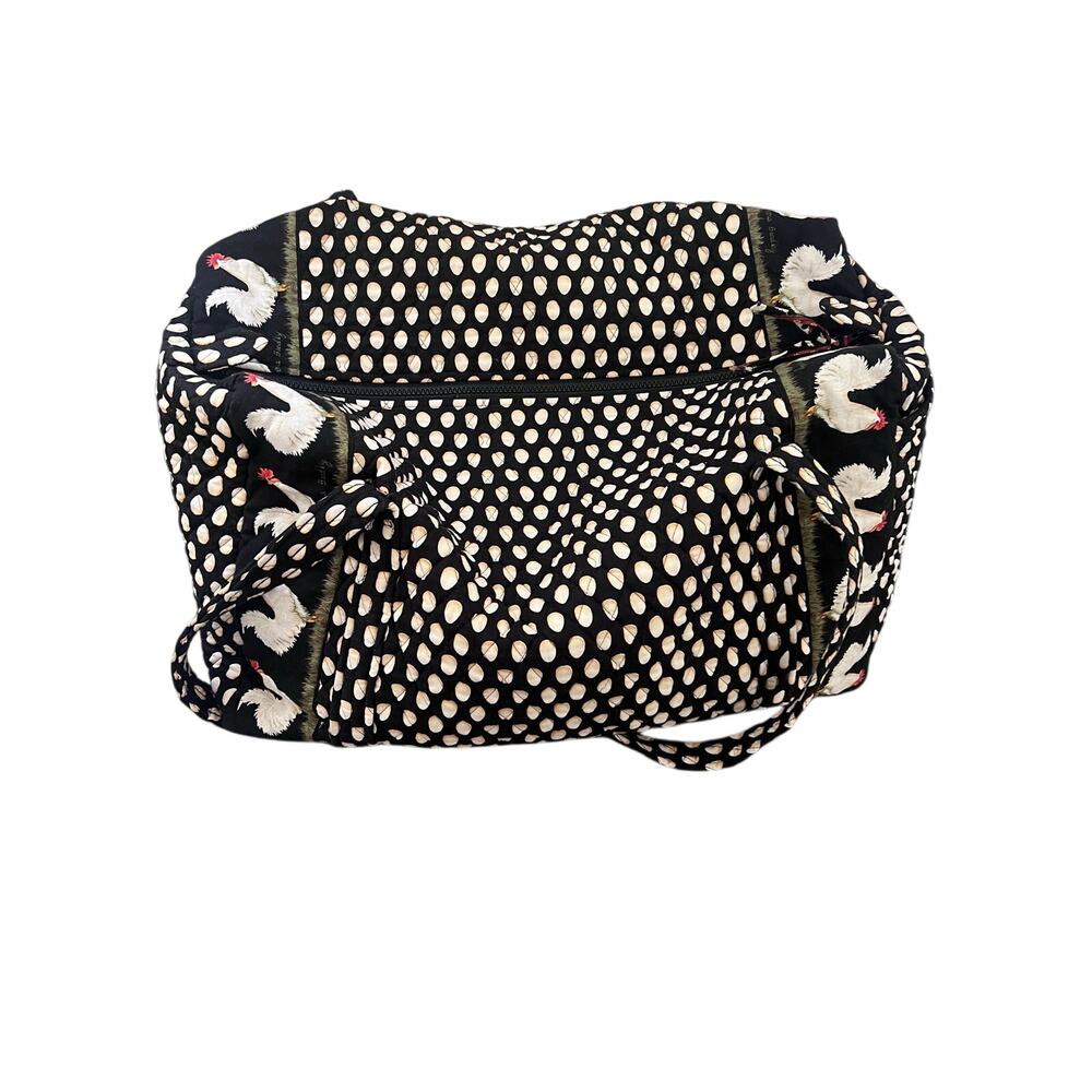 Vintage Vera Bradley Chicken & Egg Chanticleer Overnight Bag, Zip *Retired*